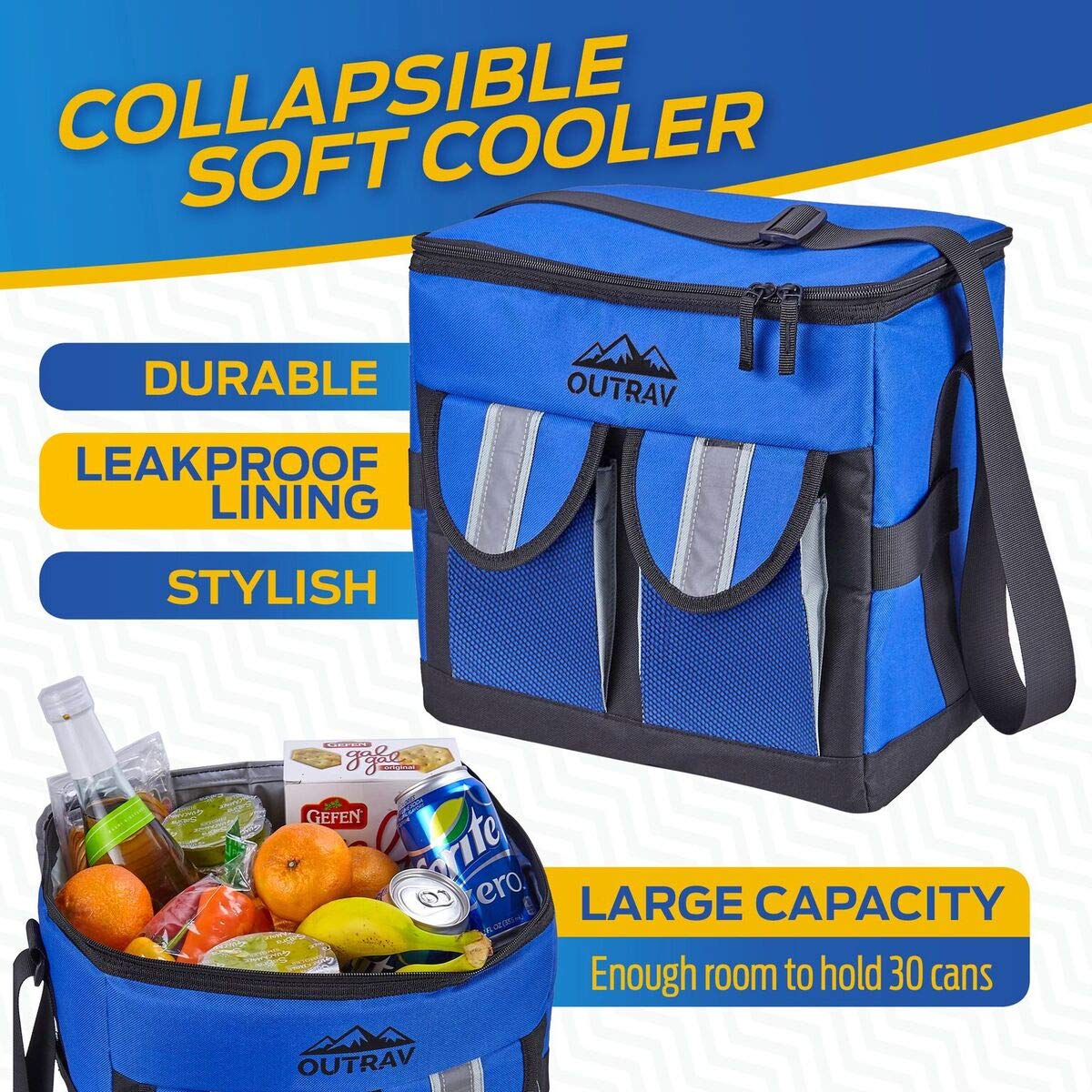 Rockvale Insulated Leakproof Cooler Bag, 48 Can Soft Sided Lunch