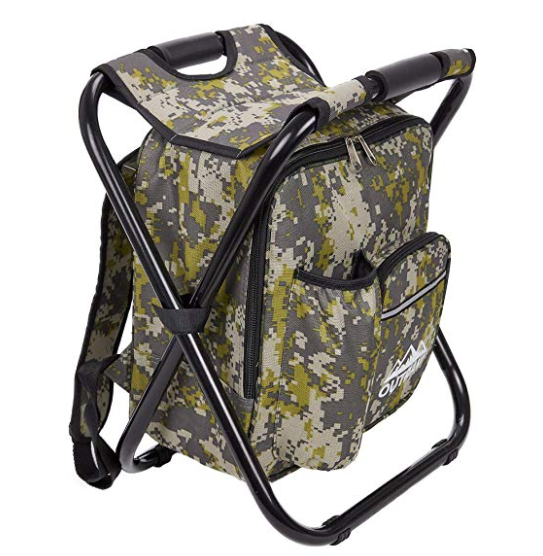 Camco - Camping Stool Backpack Cooler Camo